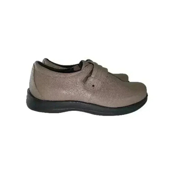 Apex Women's A832W Linda Taupe Leather Classic Monk Strap Shoes 7 - Picture 1 of 12